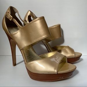 Via Spiga gold platform sandal